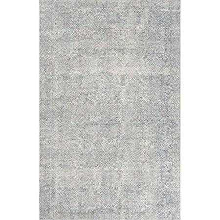 JAIPUR RUGS Solid Solid Pattern - Wool Area Rug - Ivory and Blue RUG109253